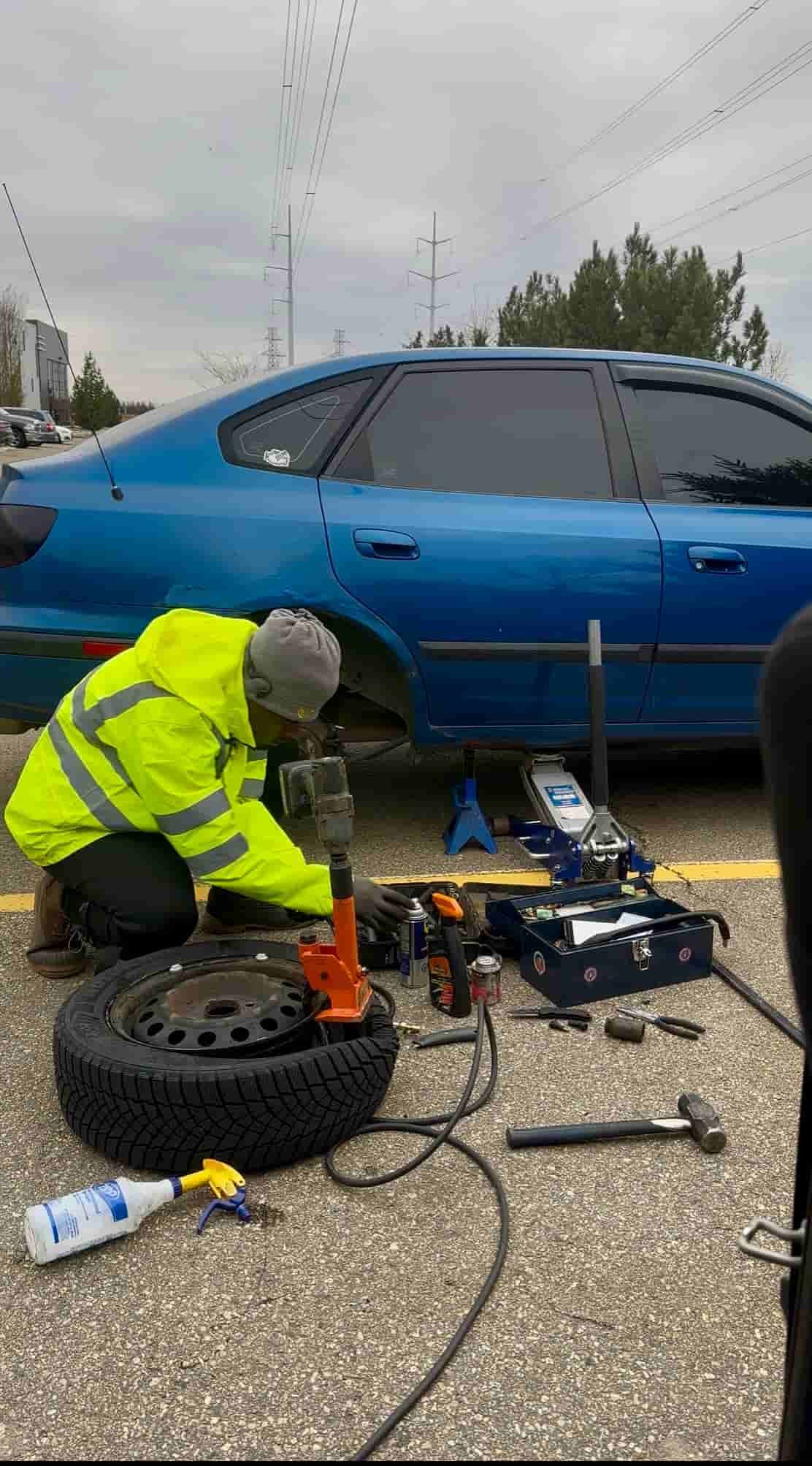 Mobile tire repair in Edmonton